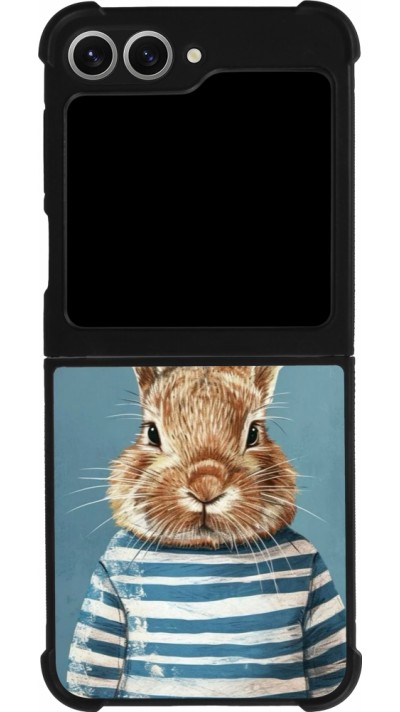 Samsung Galaxy Z Flip6 Case Hülle - Silikon schwarz Easter 2026 Rabbit navy