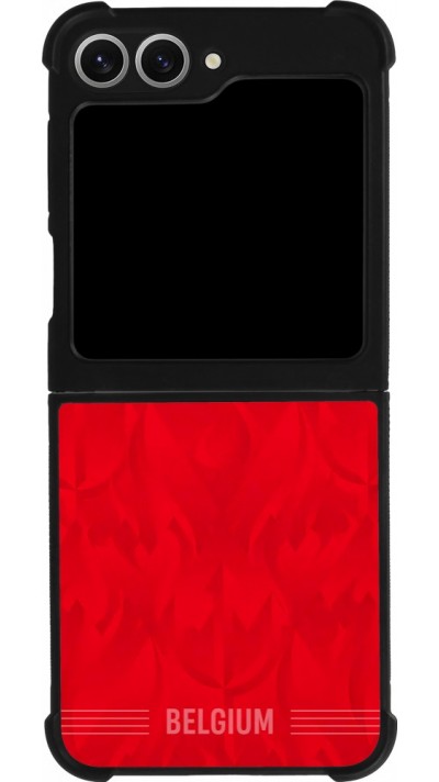 Samsung Galaxy Z Flip6 Case Hülle - Silikon schwarz Belgien 2026 personalisierbares Fussballtrikot