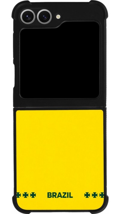 Samsung Galaxy Z Flip6 Case Hülle - Silikon schwarz Brasilien 2026 personalisierbares Fussballtrikot