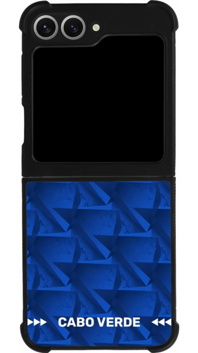 Samsung Galaxy Z Flip6 Case Hülle - Silikon schwarz Kap Verde 2026 personalisierbares Fussballtrikot