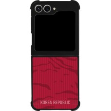 Samsung Galaxy Z Flip6 Case Hülle - Silikon schwarz Südkorea 2026 personalisierbares Fussballtrikot