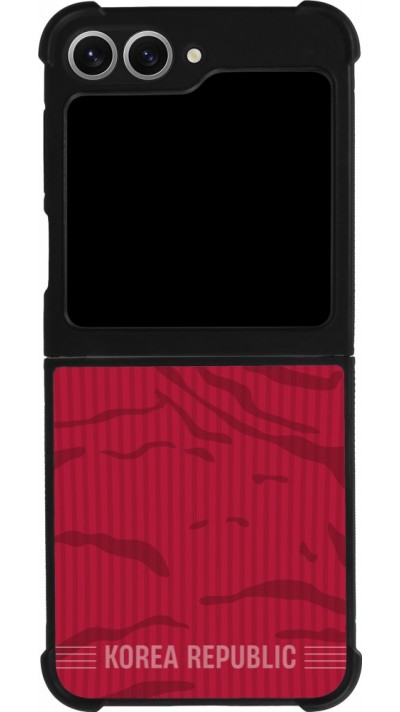 Samsung Galaxy Z Flip6 Case Hülle - Silikon schwarz Südkorea 2026 personalisierbares Fussballtrikot
