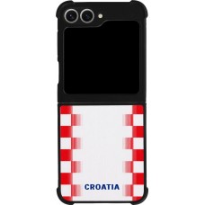 Samsung Galaxy Z Flip6 Case Hülle - Silikon schwarz Kroatien 2026 personalisierbares Fussballtrikot
