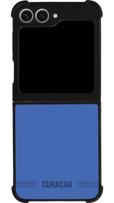 Samsung Galaxy Z Flip6 Case Hülle - Silikon schwarz Curaçao 2026 personalisierbares Fussballtrikot