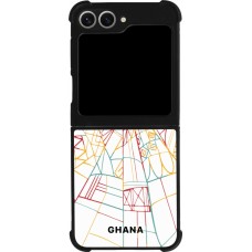 Samsung Galaxy Z Flip6 Case Hülle - Silikon schwarz Ghana 2026 personalisierbares Fussballtrikot