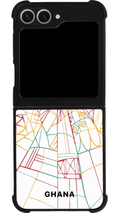 Samsung Galaxy Z Flip6 Case Hülle - Silikon schwarz Ghana 2026 personalisierbares Fussballtrikot