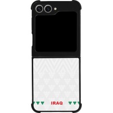 Samsung Galaxy Z Flip6 Case Hülle - Silikon schwarz Irak 2026 personalisierbares Fussballtrikot