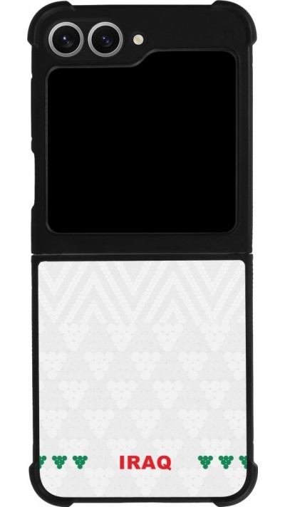 Samsung Galaxy Z Flip6 Case Hülle - Silikon schwarz Irak 2026 personalisierbares Fussballtrikot