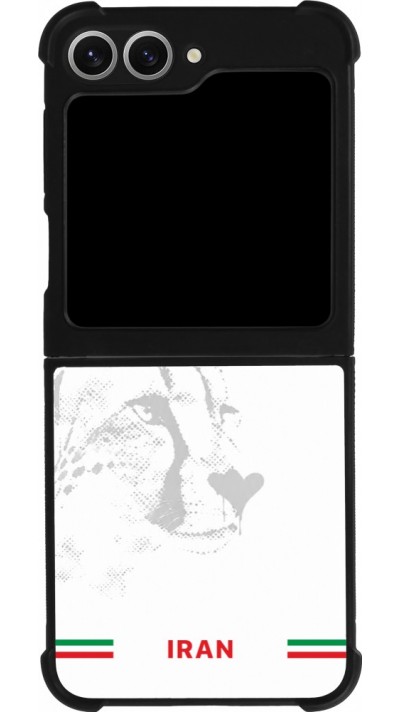 Samsung Galaxy Z Flip6 Case Hülle - Silikon schwarz Iran 2026 personalisierbares Fussballtrikot