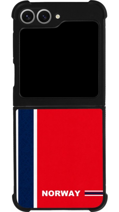 Samsung Galaxy Z Flip6 Case Hülle - Silikon schwarz Norwegen 2026 personalisierbares Fussballtrikot