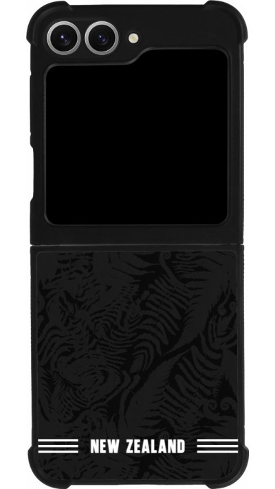 Samsung Galaxy Z Flip6 Case Hülle - Silikon schwarz Neuseeland 2026 personalisierbares Fussballtrikot