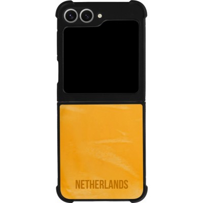 Samsung Galaxy Z Flip6 Case Hülle - Silikon schwarz Holland 2022 personalisierbares Fußballtrikot