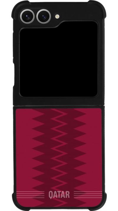 Samsung Galaxy Z Flip6 Case Hülle - Silikon schwarz Qatar 2026 personalisierbares Fussballtrikot