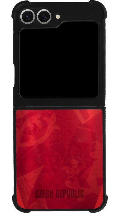 Samsung Galaxy Z Flip6 Case Hülle - Silikon schwarz Tschechische Republik personalisierbares Fussballtrikot