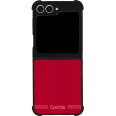 Samsung Galaxy Z Flip6 Case Hülle - Silikon schwarz Tschechische Republik 2026 personalisierbares Fussballtrikot
