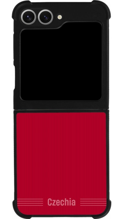 Samsung Galaxy Z Flip6 Case Hülle - Silikon schwarz Tschechische Republik 2026 personalisierbares Fussballtrikot