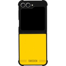Samsung Galaxy Z Flip6 Case Hülle - Silikon schwarz Schweden 2026 personalisierbares Fussballtrikot