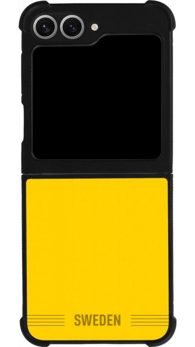 Samsung Galaxy Z Flip6 Case Hülle - Silikon schwarz Schweden 2026 personalisierbares Fussballtrikot