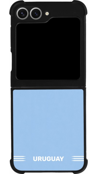 Samsung Galaxy Z Flip6 Case Hülle - Silikon schwarz Uruguay 2026 personalisierbares Fussballtrikot
