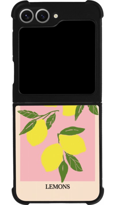 Samsung Galaxy Z Flip6 Case Hülle - Silikon schwarz Fruit market lemons 2026