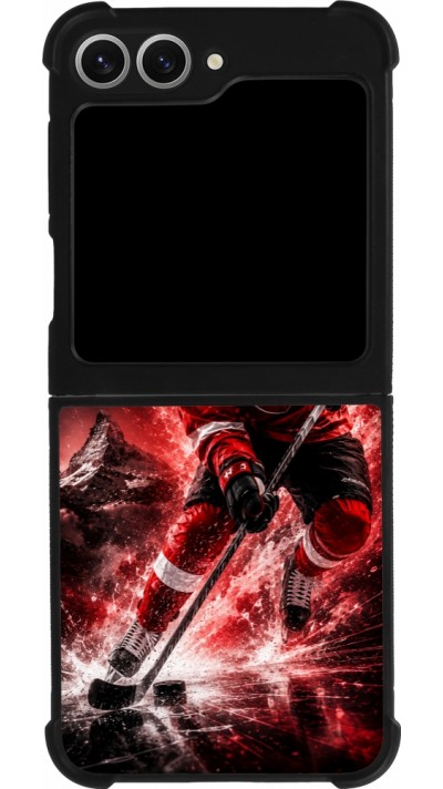 Samsung Galaxy Z Flip6 Case Hülle - Silikon schwarz Hockey World Championship Player