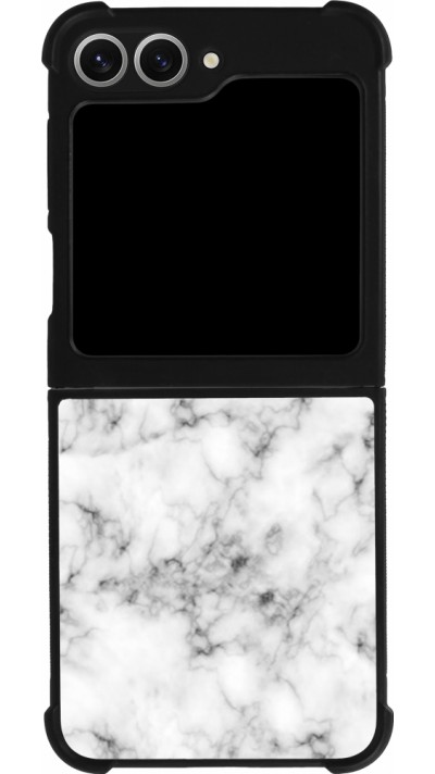 Samsung Galaxy Z Flip6 Case Hülle - Silikon schwarz Marble 01