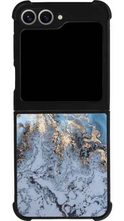 Samsung Galaxy Z Flip6 Case Hülle - Silikon schwarz Marble 04