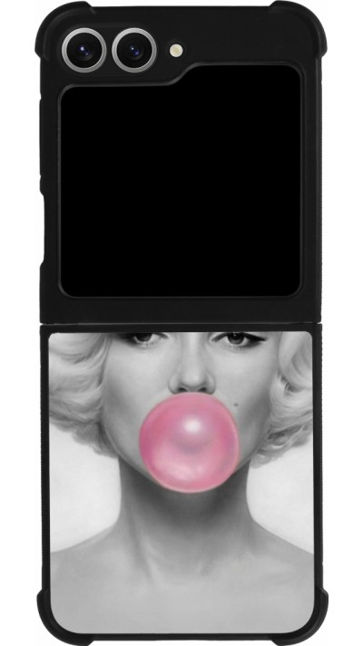 Samsung Galaxy Z Flip6 Case Hülle - Silikon schwarz Marilyn Bubble