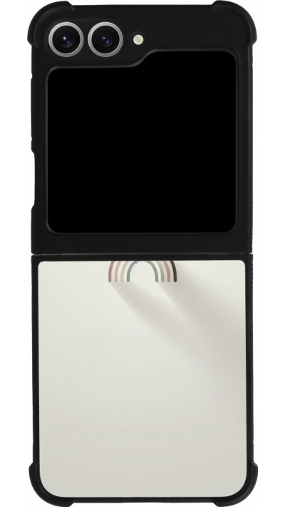 Samsung Galaxy Z Flip6 Case Hülle - Silikon schwarz Mini Regenbogen Minimal