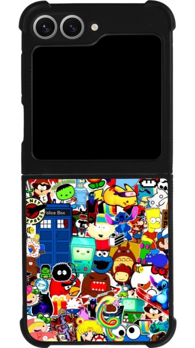 Samsung Galaxy Z Flip6 Case Hülle - Silikon schwarz Mixed cartoons
