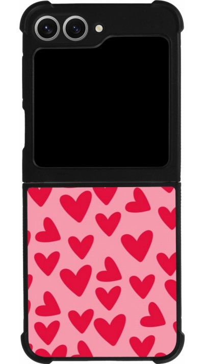 Samsung Galaxy Z Flip6 Case Hülle - Silikon schwarz Mom 2024 kleine Herzen