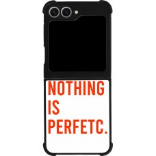 Samsung Galaxy Z Flip6 Case Hülle - Silikon schwarz Nothing is Perfetc