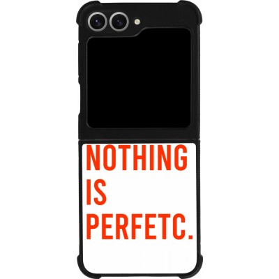 Samsung Galaxy Z Flip6 Case Hülle - Silikon schwarz Nothing is Perfetc