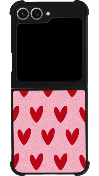Samsung Galaxy Z Flip6 Case Hülle - Silikon schwarz Saint Valentines Day 26 Pattern heart