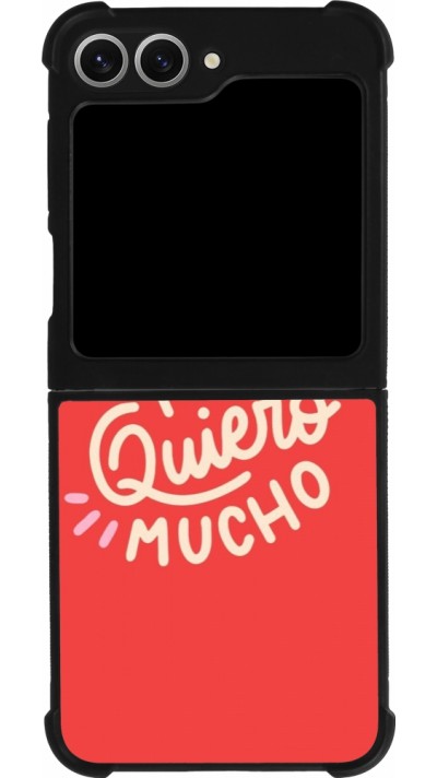 Samsung Galaxy Z Flip6 Case Hülle - Silikon schwarz Saint Valentines Day 26 Te quiero mucho