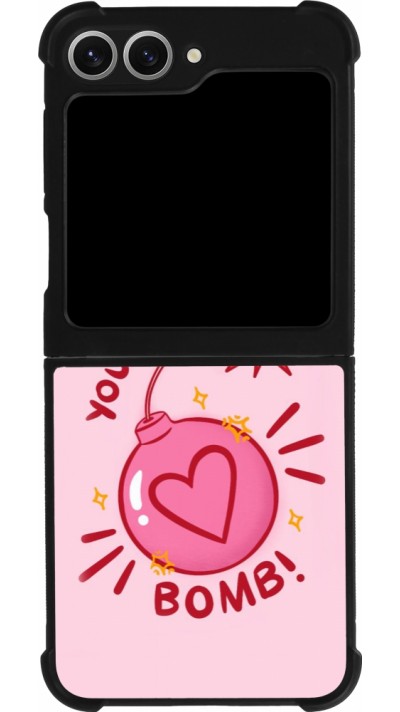 Samsung Galaxy Z Flip6 Case Hülle - Silikon schwarz Saint Valentines Day 26 You are the bomb