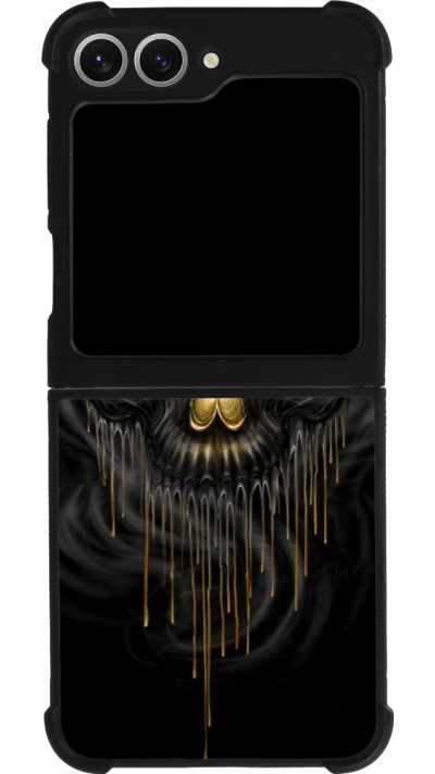 Samsung Galaxy Z Flip6 Case Hülle - Silikon schwarz Skull 02