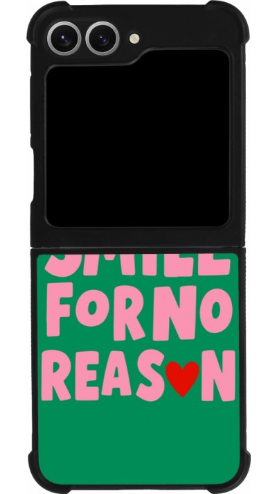 Samsung Galaxy Z Flip6 Case Hülle - Silikon schwarz Smile for no reason 2026