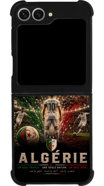 Samsung Galaxy Z Flip6 Case Hülle - Silikon schwarz Fussball Algerien splash 2026