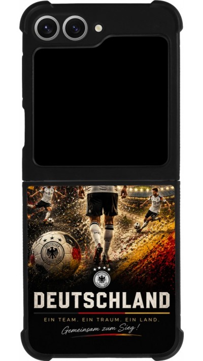Samsung Galaxy Z Flip6 Case Hülle - Silikon schwarz Fussball Deutschland splash 2026