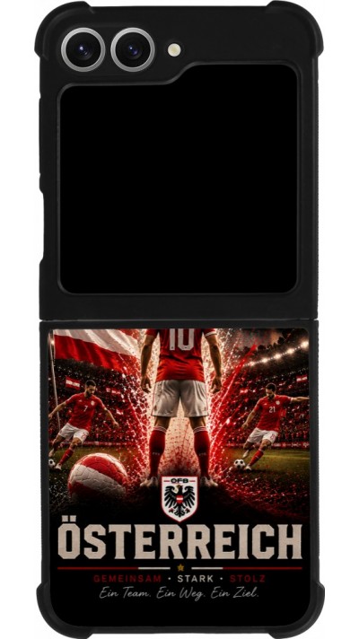 Samsung Galaxy Z Flip6 Case Hülle - Silikon schwarz Fussball Österreich splash 2026
