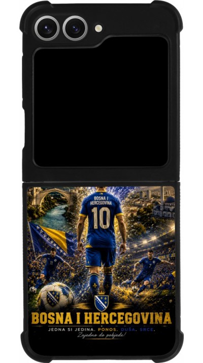 Samsung Galaxy Z Flip6 Case Hülle - Silikon schwarz Fussball Bosnien und Herzegowina splash 2026
