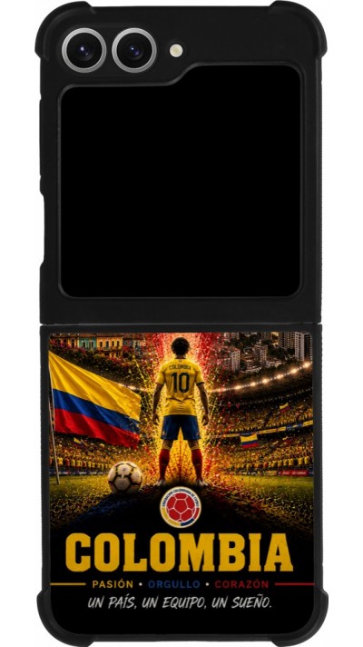 Samsung Galaxy Z Flip6 Case Hülle - Silikon schwarz Fussball Kolumbien splash 2026