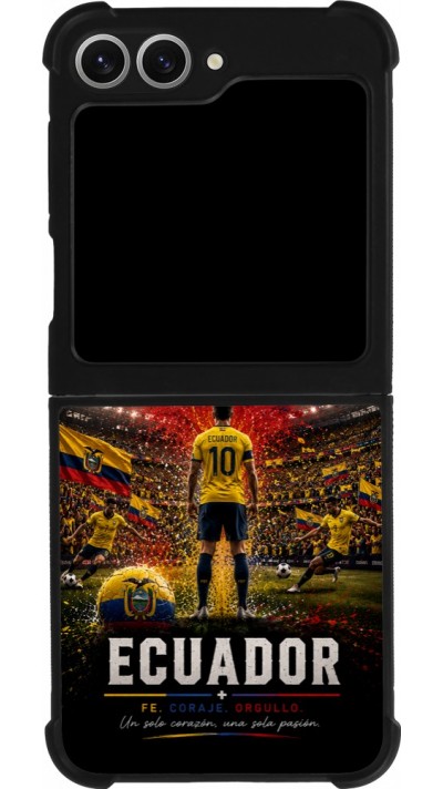 Samsung Galaxy Z Flip6 Case Hülle - Silikon schwarz Fussball Ecuador splash 2026