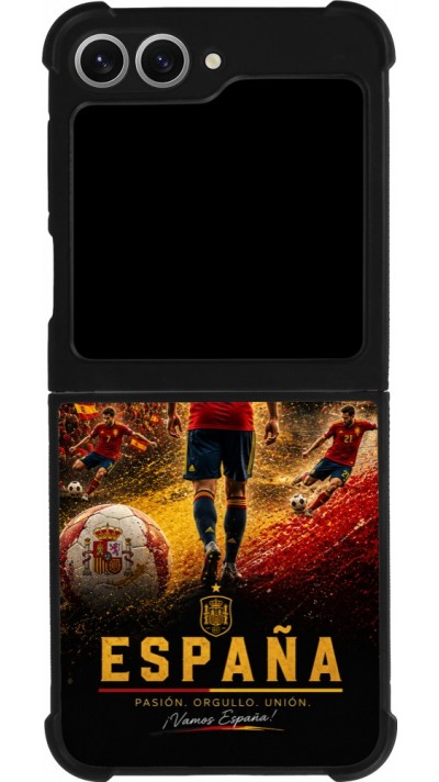 Samsung Galaxy Z Flip6 Case Hülle - Silikon schwarz Fussball Espanien splash 2026
