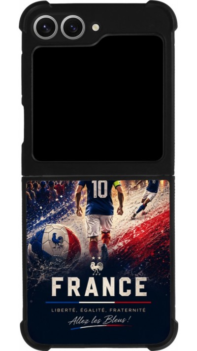 Samsung Galaxy Z Flip6 Case Hülle - Silikon schwarz Fussball Frankreich splash 2026