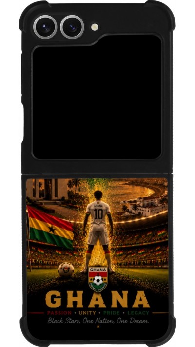 Samsung Galaxy Z Flip6 Case Hülle - Silikon schwarz Fussball Ghana splash 2026