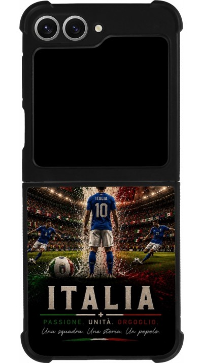 Samsung Galaxy Z Flip6 Case Hülle - Silikon schwarz Fussball Italien splash 2026