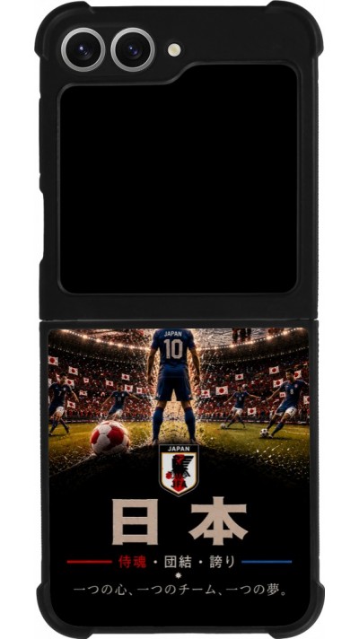 Samsung Galaxy Z Flip6 Case Hülle - Silikon schwarz Fussball Japan splash 2026