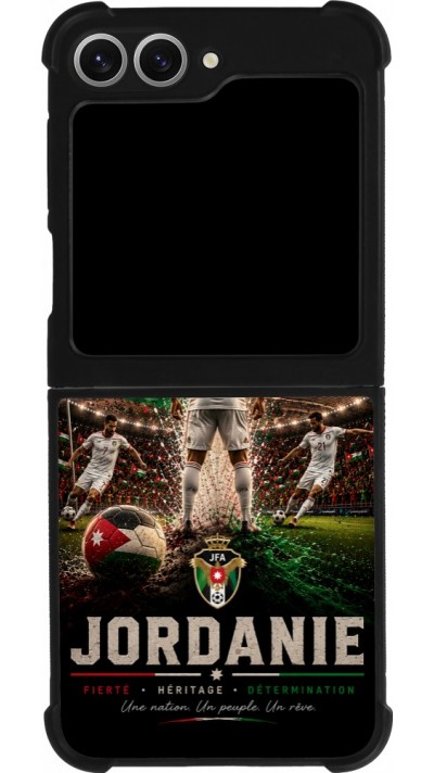 Samsung Galaxy Z Flip6 Case Hülle - Silikon schwarz Fussball Jordanien splash 2026